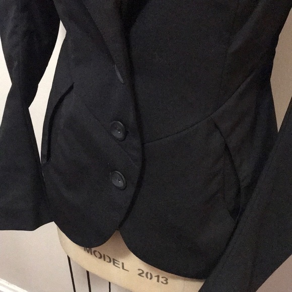 Henry Duarte Black Wool Gabardine Jacket - Picture 3 of 8